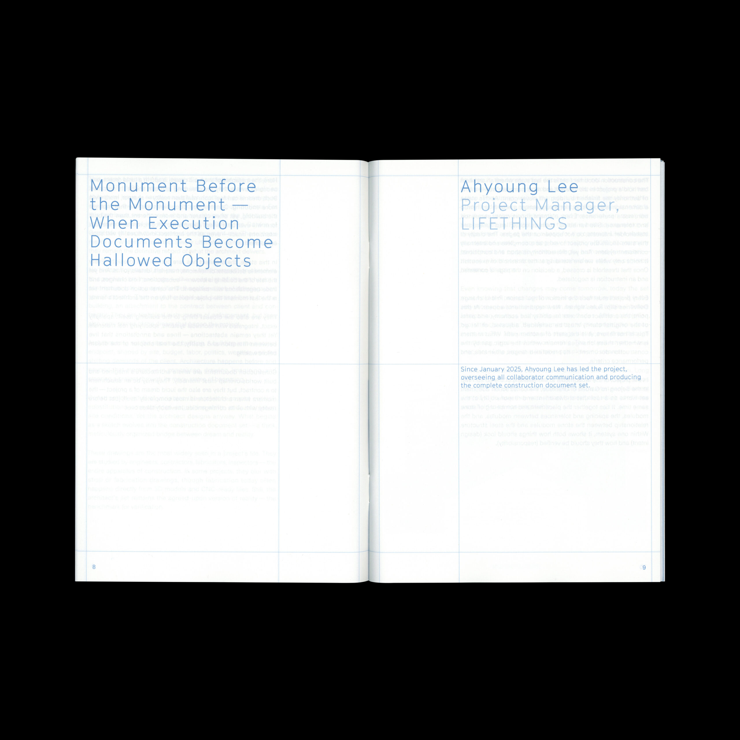 LIFETHINGS IRREGULAR Vol.1: Construction Documents: Monuments to the Veterans of the Korean War